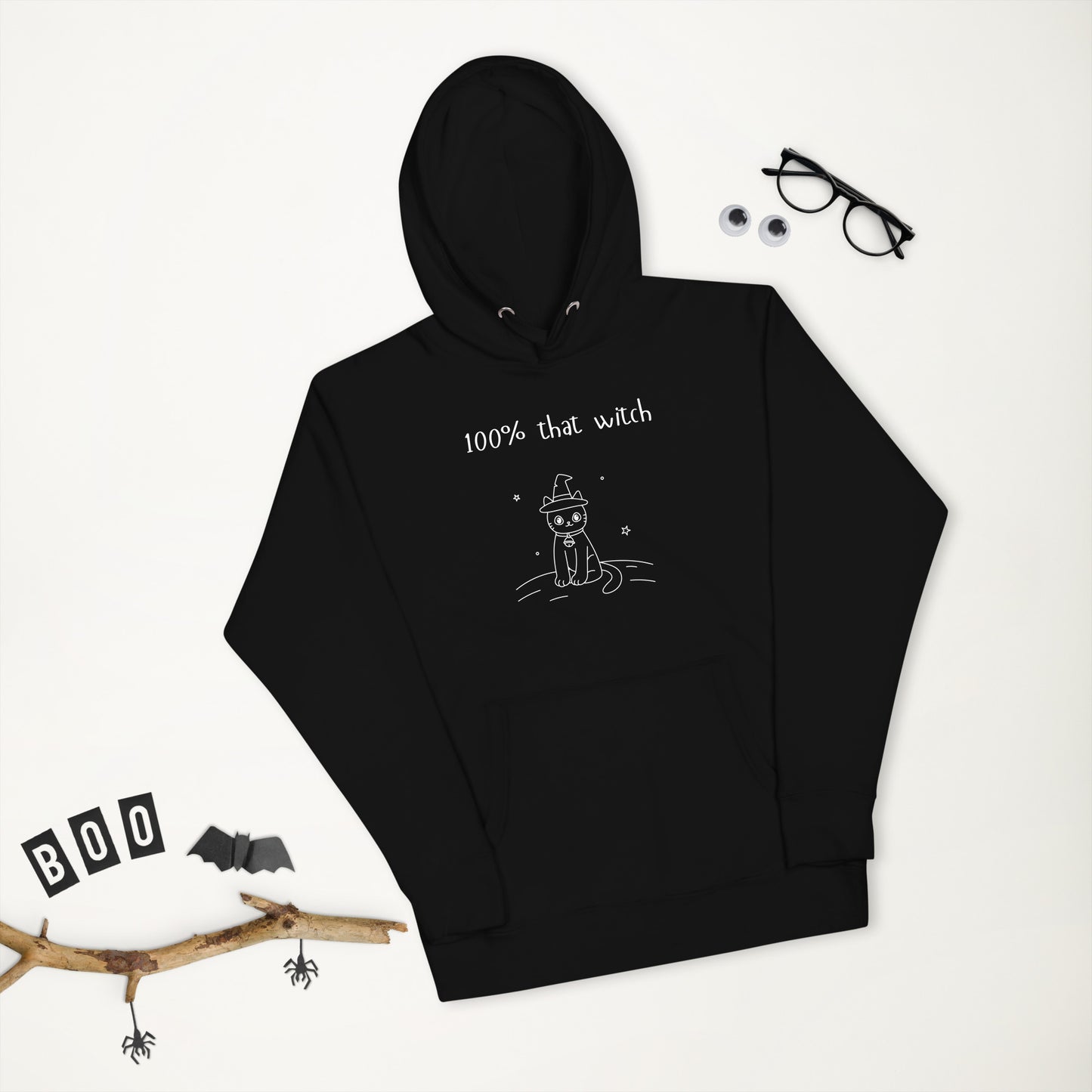 Unisex Hoodie | 100% That Witch Cute Black Cat