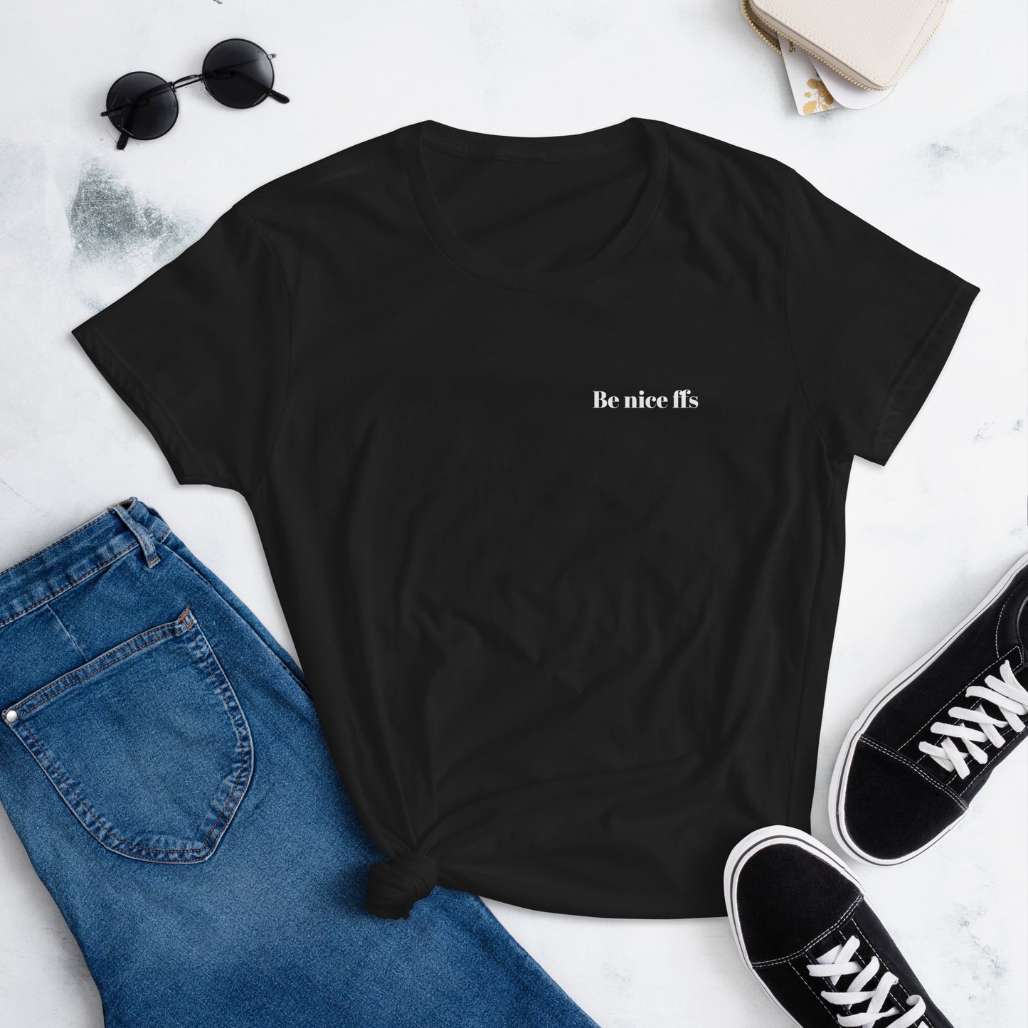 Women's short sleeve t-shirt | Be Nice ffs