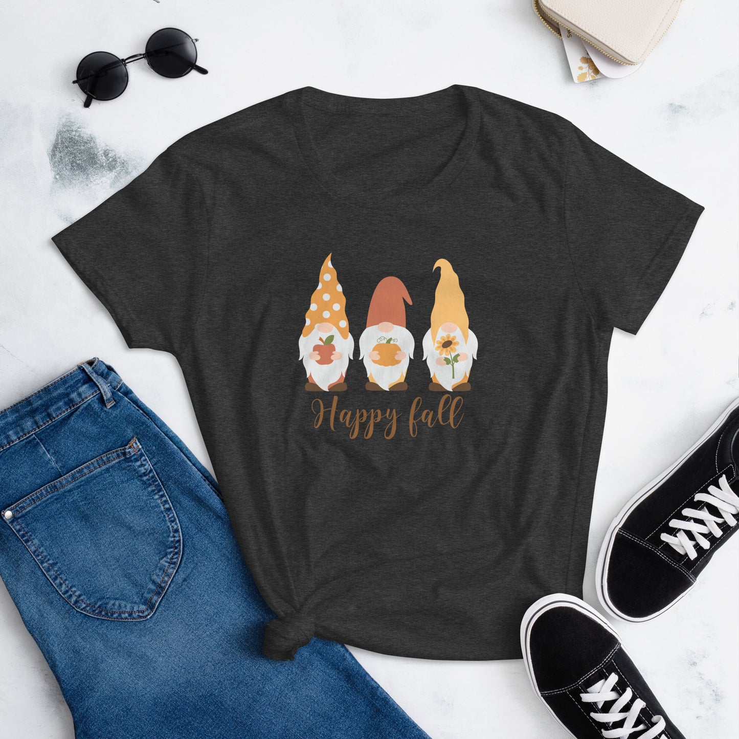 Women's short sleeve t-shirt | Happy Fall Gnome