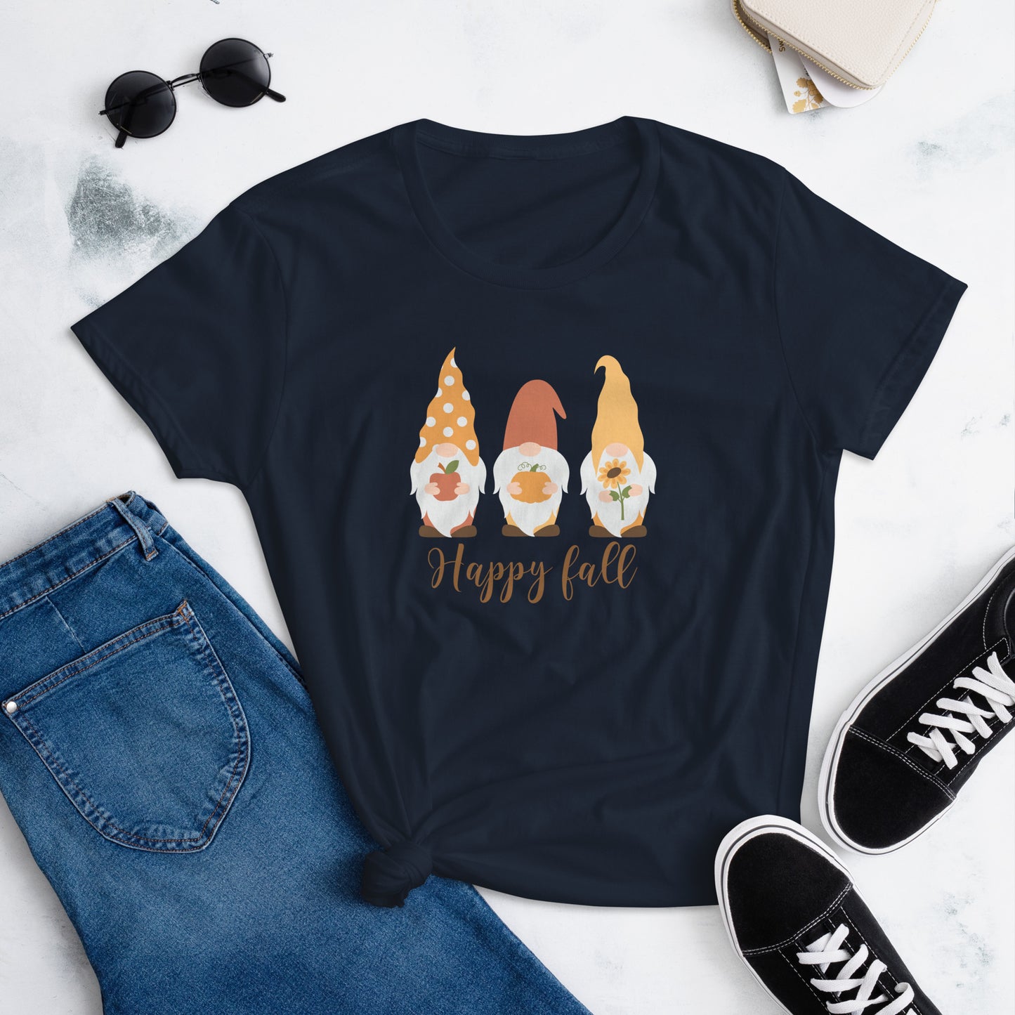 Women's short sleeve t-shirt | Happy Fall Gnome