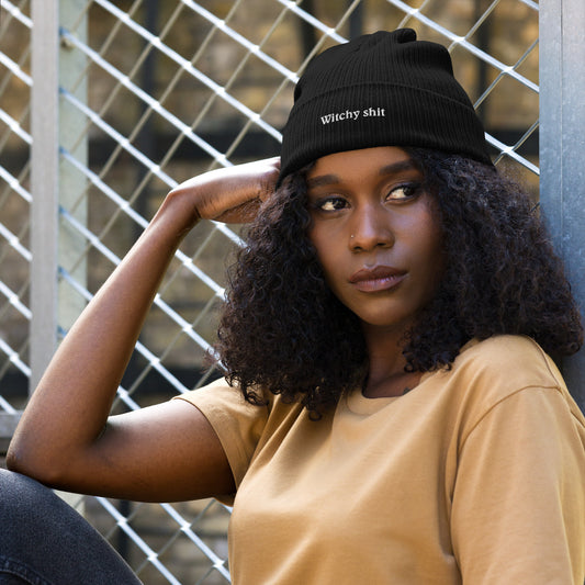 Organic ribbed beanie | Witchy Stuff